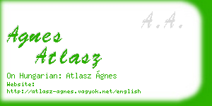 agnes atlasz business card